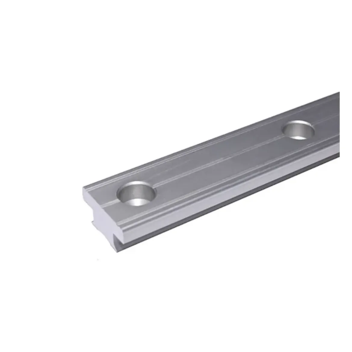 Picture of 40 x 8mm Silver anodized T track, holes distance 100 mm