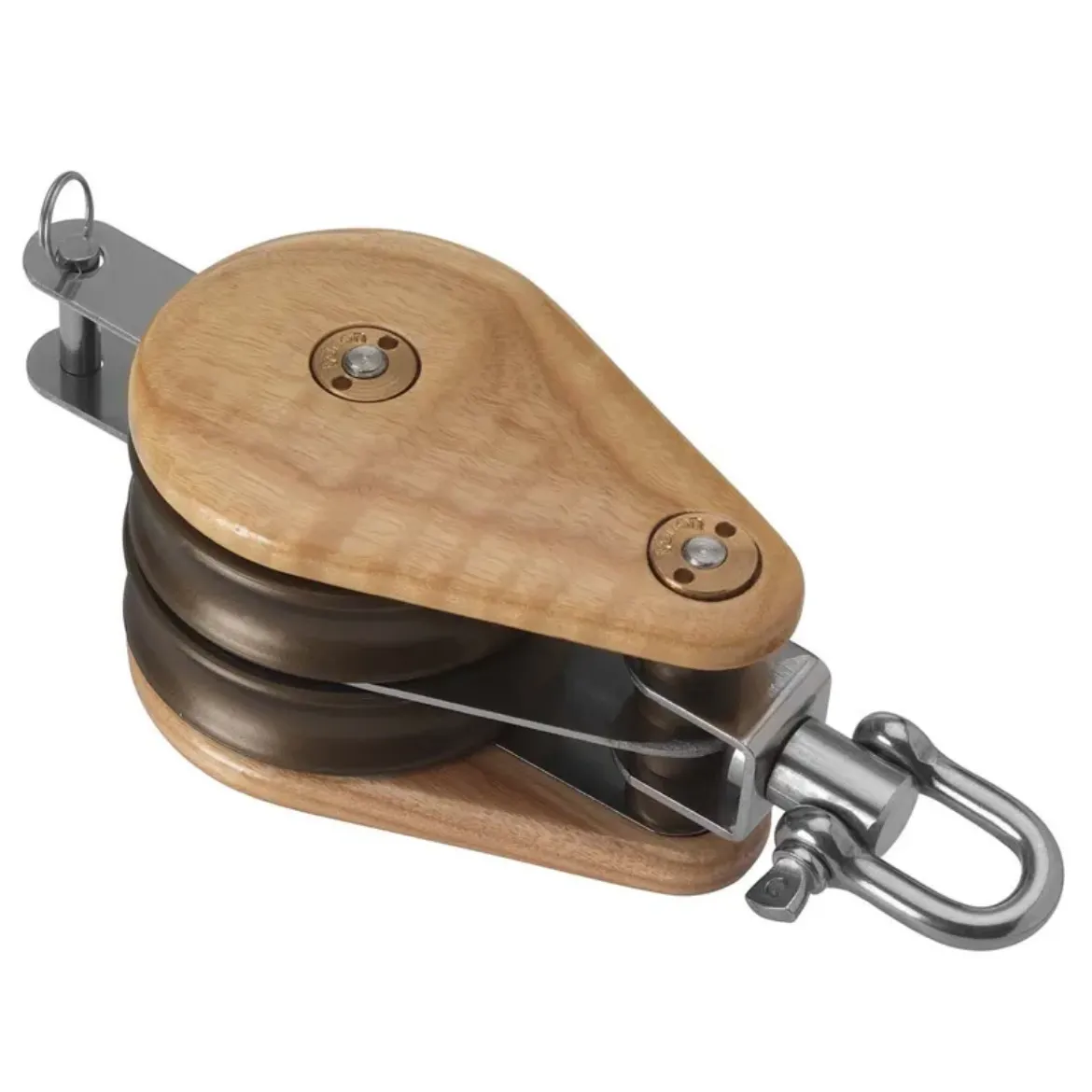 Picture of 64mm Double Swivel and Becket Classic Wooden Block