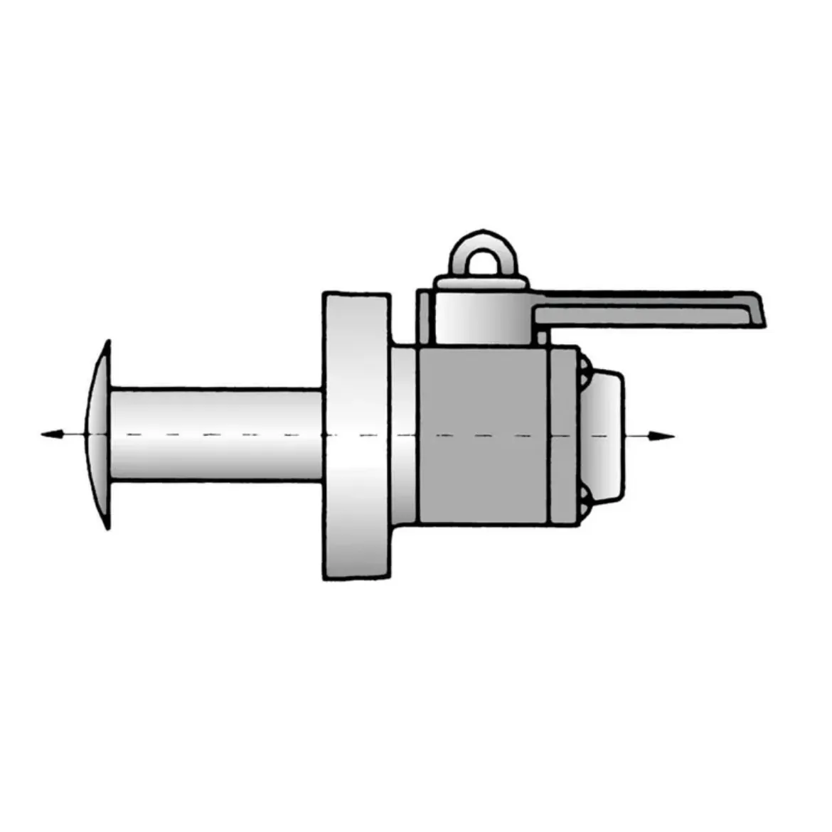 Picture of Mushroom thru-hull valve with female thread 1/2 inch