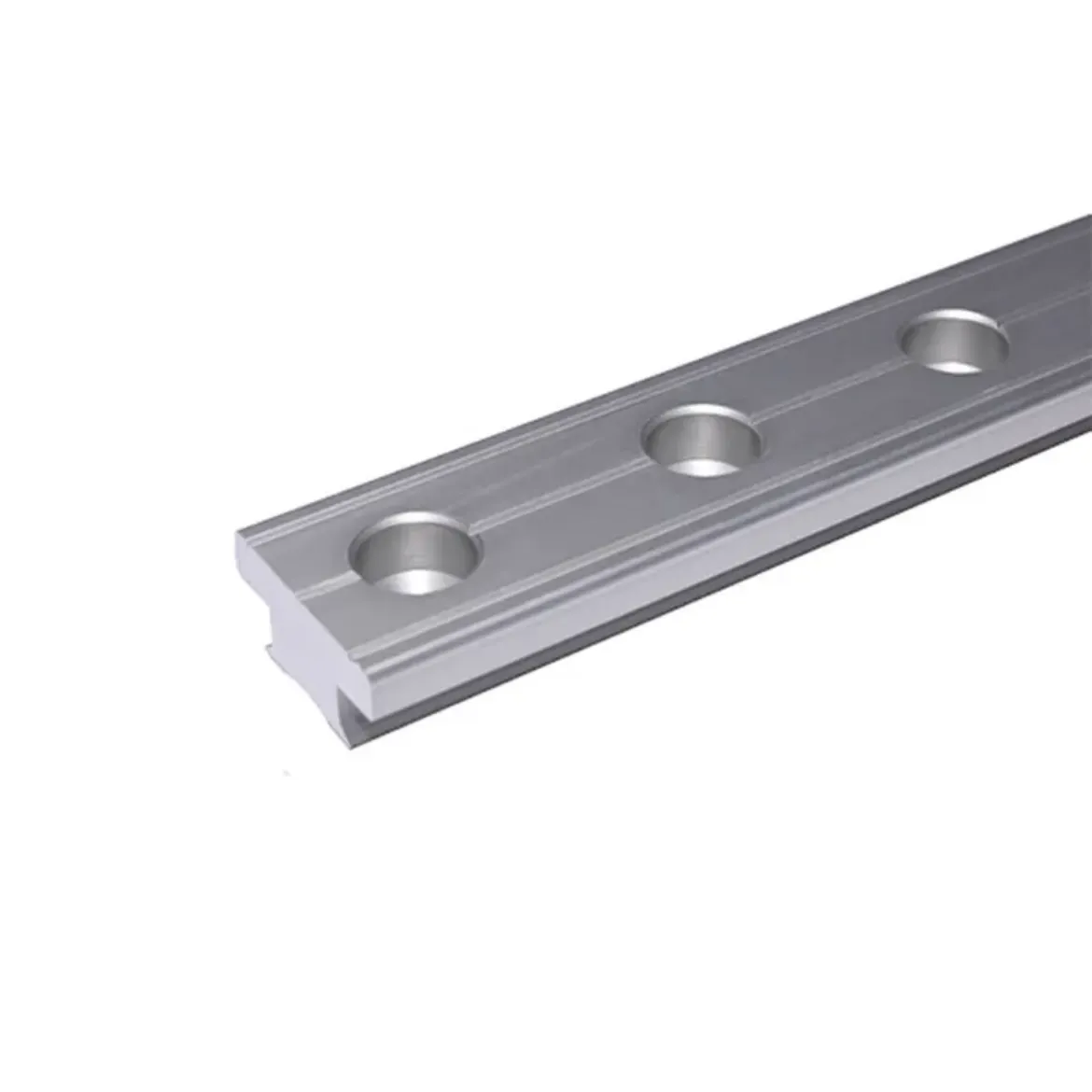 Picture of 40 x 8mm silver anodised T track, holes distance 50 mm