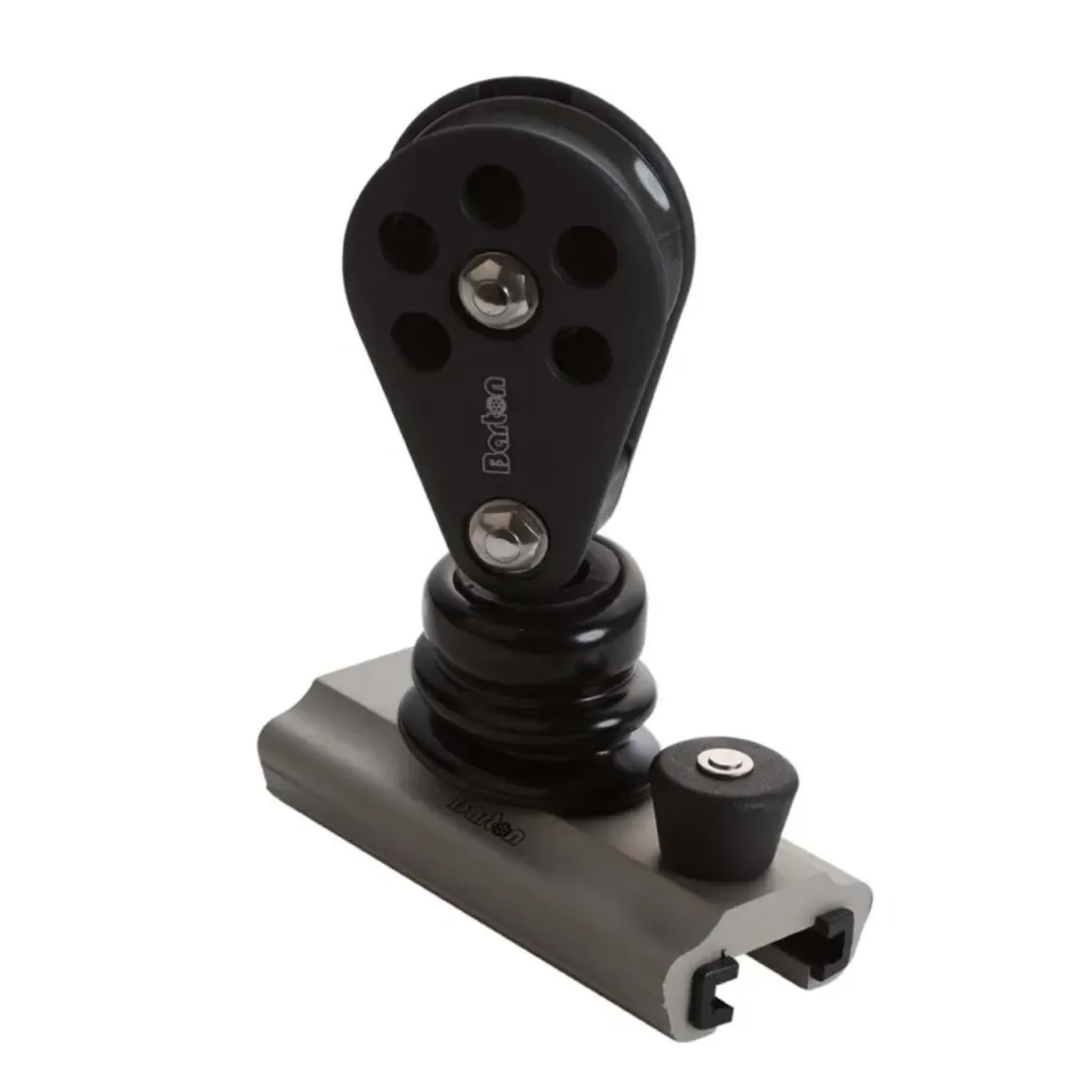 Picture of 32mm T Track Stand Up Block 54mm Plain Bearing Sheave Size 5 on 32mm Slide with Plunger