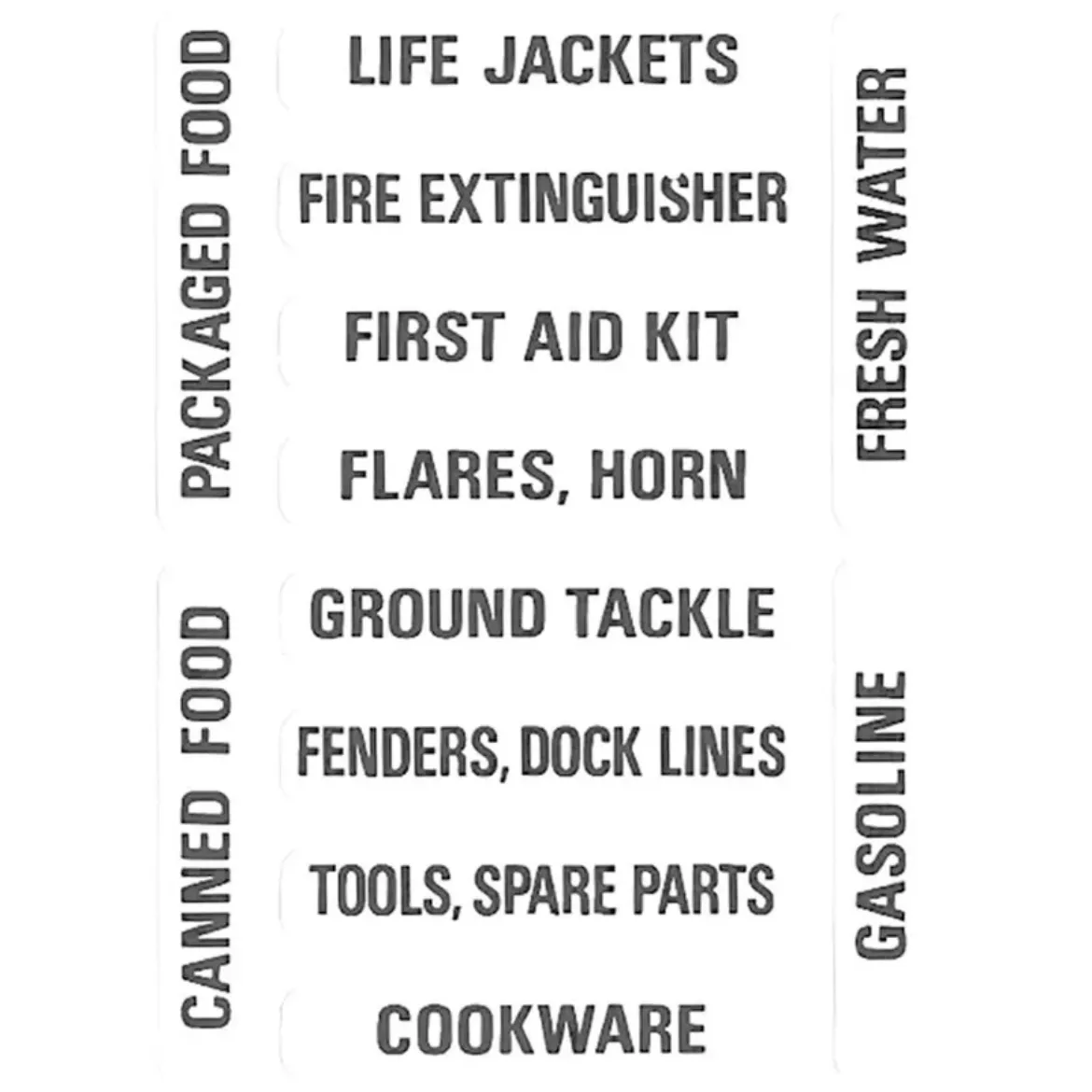 Picture of NASH 205 Stowage Locker Label