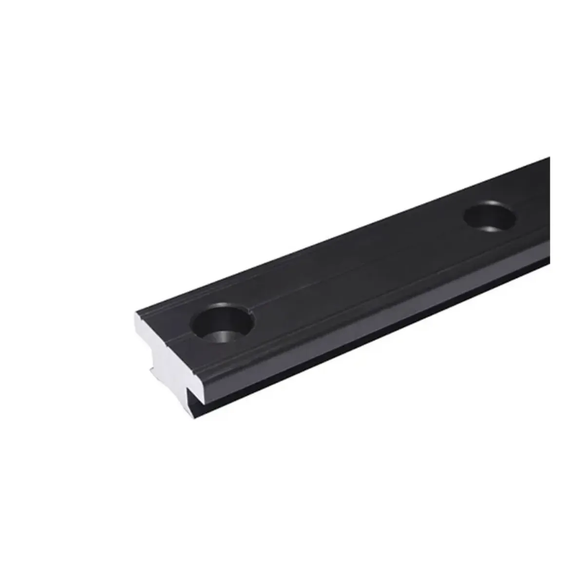 Picture of 40 x 8mm Hard black anodized T track, holes distance 100 mm