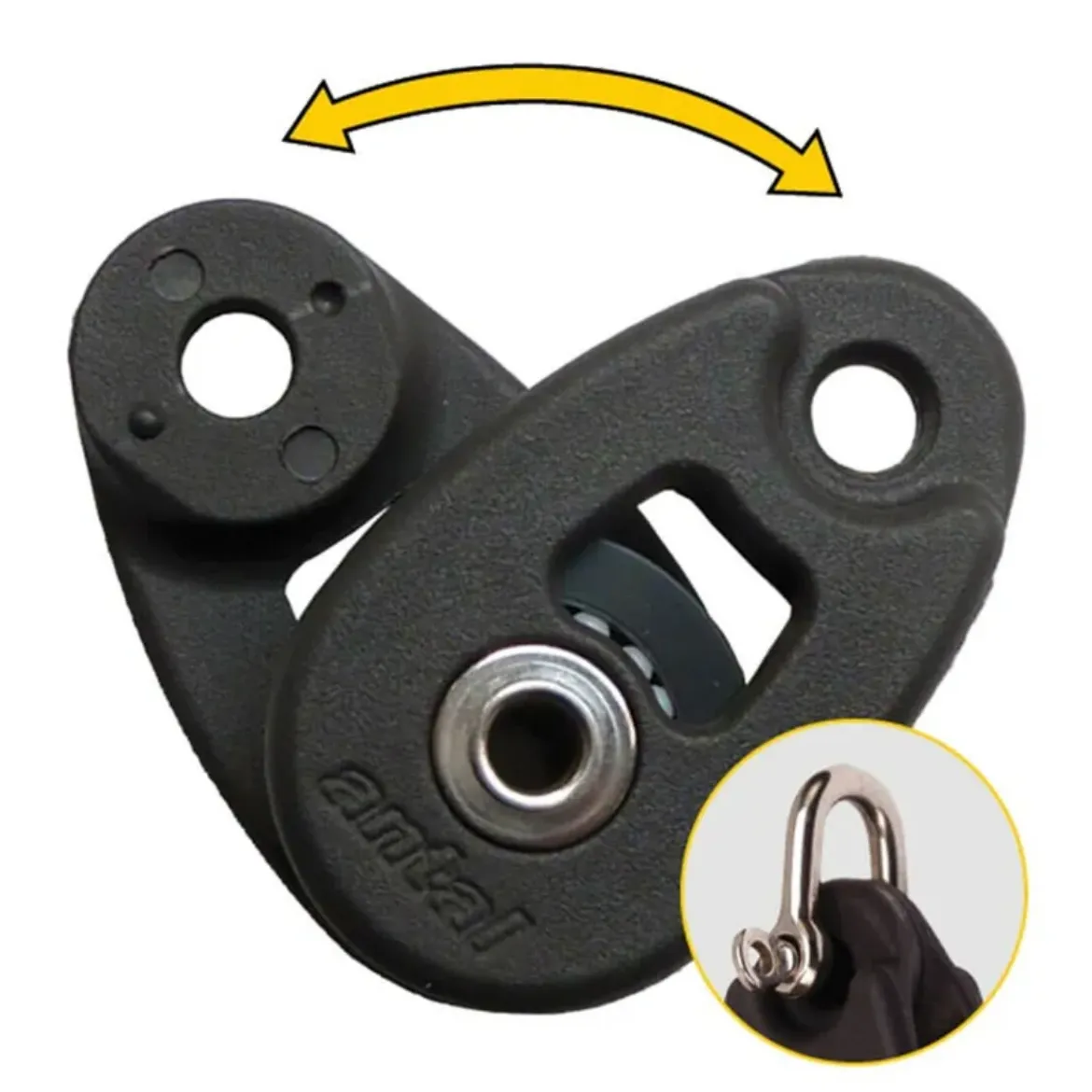 Picture of Mini snatch block, shackle connection with sheave 32mm, SWL 250 kg