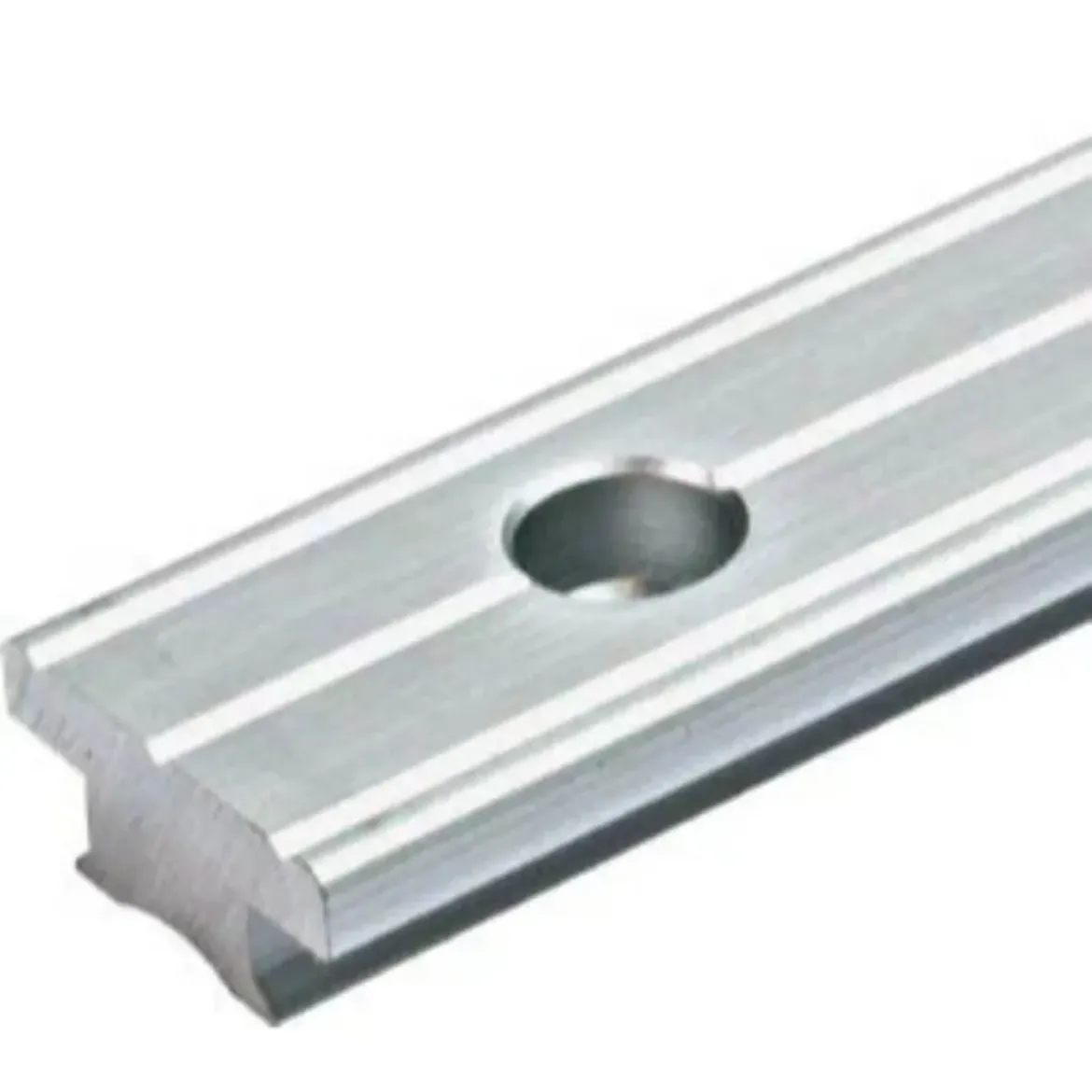 Picture of 32 x 6mm Silver anodized T track, holes distance 100 mm